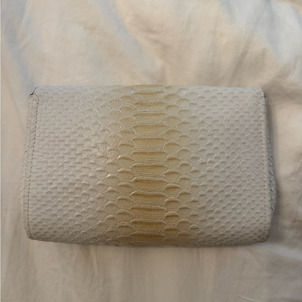 Coach Cream Python Textured Shoulder Bag with Gol… - image 9